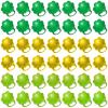 Vinsot 36 Pack St. Patrick's Day Shamrocks Clover Lucky LED Light up Ring Toy Party Favors Rings Glow in the Dark for Kids & Adults Party Supplies Gift Accessories(Dark Green, Grass Green, Yellow) view 1