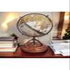 Classic White World Globe with Wooden Stand and Compass 35 cm (13.8 inch) - Traditional Desktop Globe for Home Office view 1