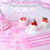 60 Pcs Baby Shower Pacifiers Necklace, Cute Acrylic Pacifier Necklaces for Chupones para Baby Shower Games Charm, Party Favors, Decorations DIY, Gender Reveal Table Scatter(Pink) view 4