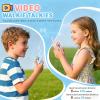 Video Walkie Talkies for Kids Rechargeable, 2 Pack Camera with Screen, Long Range Voice Changer Intercom Toys for Boys Girls 3-12, Outdoor Camping Hiking Christmas Birthday Gifts (Blue+Pink) view 2