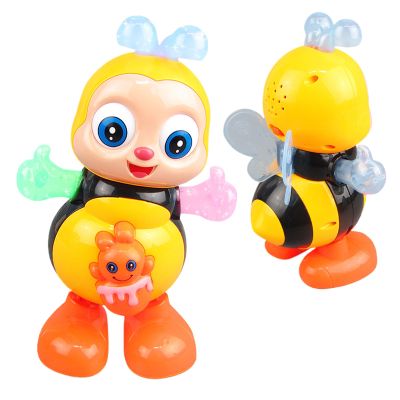 Dancing Bee Toy, Electric Musical Bee Toy with Lights and Music, Fun Developmental Cartoon Toys, BabyDancing Toys, Interactive Cartoon Singing Bees with Swinging Motion, for Christmas Travel Home