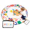 MEKA Tuff Tray Large 38"x38" White + Waterproof Sensory Mat 67" White, Activity Tray with playmat for Kids Creative, Messy, Everyday Fun, Children and Toddlers Stuff, Outdoor and Indoor view 1