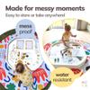 MEKA Tuff Tray Large 38"x38" White + Waterproof Sensory Mat 67" White, Activity Tray with playmat for Kids Creative, Messy, Everyday Fun, Children and Toddlers Stuff, Outdoor and Indoor view 3