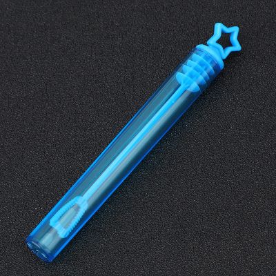Aramox Empty Bubble Tubes 20pcs Plastic Bubble Wands for Wedding Party Decorations Kids Toy with Heart White and Star Blue Colors (Five-Pointed Star Blue)