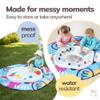 MEKA Tuff Tray Large 38"x38" White + Waterproof Sensory Mat 67" Blue, Activity Tray with playmat for Kids Creative, Messy, Everyday Fun, Children and Toddlers Stuff, Outdoor and Indoor view 3