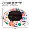 MEKA Tuff Tray Large 38"x38" Black + Waterproof Sensory Mat 67" White, Activity Tray with playmat for Kids Creative, Messy, Everyday Fun, Children and Toddlers Stuff, Outdoor and Indoor view 2