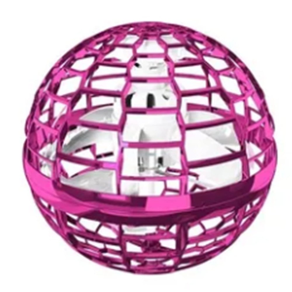 Yinhing Flying Ball Toy, USB Charging Intelligent Sensor Rotating Globe with Colorful LED Lights, for Kids and Adults (Purple Pink)