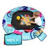 MEKA Tuff Tray Large 38"x38" Black + Waterproof Sensory Mat 67" Blue, Activity Tray with playmat for Kids Creative, Messy, Everyday Fun, Children and Toddlers Stuff, Outdoor and Indoor view 1