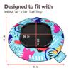 MEKA Tuff Tray Large 38"x38" Black + Waterproof Sensory Mat 67" Blue, Activity Tray with playmat for Kids Creative, Messy, Everyday Fun, Children and Toddlers Stuff, Outdoor and Indoor view 2