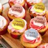 10 Pcs Acrylic Cake Toppers Round Birthday Engraved Toppers Party Cake Decoration Cupcake Dessert Accessories Cupcake Decorations For Party view 3