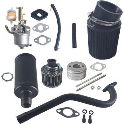 for Carburetor Filter Exhaust Pipe Muffler for 79cc Predator CT100U CC100X