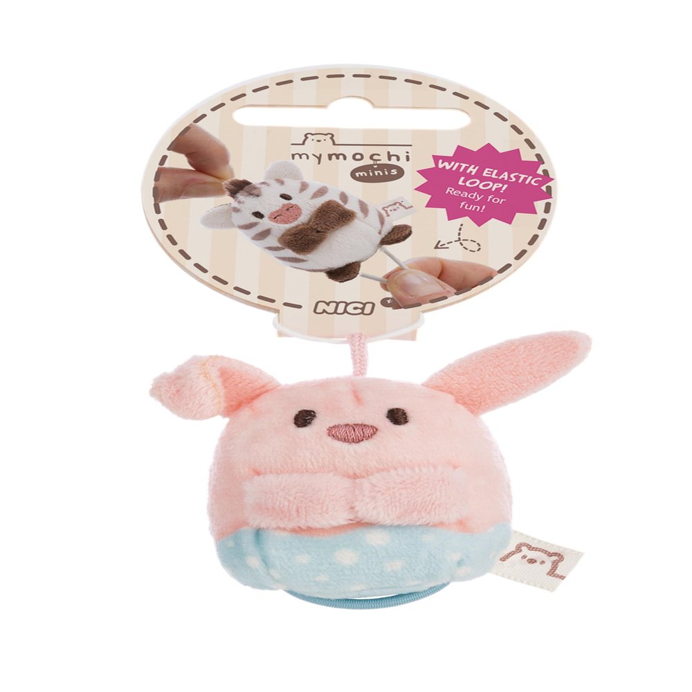 62925 Pibu Pink Polka Dot Rabbit Cuddly Toy, 5 cm, Soft Plush for Cuddling and Playing, for Children and Adults, Gift Idea