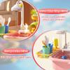Dtadvlo Upgraded Toddler Sand Water Table Toy with Electric Water Pump, Kids Sand Water with Faucet/Play Food Accessories/Fishing Toy, Kitchen Play Sink Toys for Girl Boy Age 3+ view 4