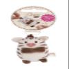 62922 Zebra Stripey 5cm Brown Soft Cuddly Plush Toy for Cuddling and Playing for Kids and Adults Gift Idea view 1