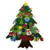2PCS-Children DIY Felt Christmas Tree Wall Decoration, Christmas Gift, 37x28 Inch, Green Holiday Tree with 30+ Detachable Ornaments, Kids Room Decor, Educational Activity Set view 1