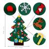 2PCS-Children DIY Felt Christmas Tree Wall Decoration, Christmas Gift, 37x28 Inch, Green Holiday Tree with 30+ Detachable Ornaments, Kids Room Decor, Educational Activity Set view 2