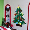 2PCS-Children DIY Felt Christmas Tree Wall Decoration, Christmas Gift, 37x28 Inch, Green Holiday Tree with 30+ Detachable Ornaments, Kids Room Decor, Educational Activity Set view 3