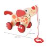 Qudinip Wooden Pull Toy Puppy, Push Pull Walk Along Toy for Toddlers with Rope and Wooden Bead, Learning Standing Rolling Walking, Hand Eye Coordination Balance Confidence (Puppy Pattern) view 2