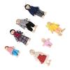 Estink Dollhouse People Family Doll Figures Set Pine Wood Miniature Toys for Kids Ages 1-7 Enhances Creativity with Flexible Limbs for Roleplaying Games (New Puppet 7 Mouths) view 4