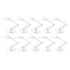 AHANGYGER 10 Sets Doll Stands Display Holders, Action Figure Stand for 6 Inch , Mini Doll Support Frame with Adjustable Clamp, Plastic Material for Anime Figures Collection and Home De (Transparent) view 1