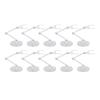 AHANGYGER 10 Sets Doll Stands Display Holders, Action Figure Stand for 6 Inch , Mini Doll Support Frame with Adjustable Clamp, Plastic Material for Anime Figures Collection and Home De (Transparent) view 3