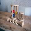 Montessori Wooden Baby Toy Set  Natural Beech Wood Sensory Toys for Infants (012 Months) | Rolling Drum, Wooden Rattles, Bell Shaker, Teether Rings | Non-Toxic, Handmade Development Toys view 3