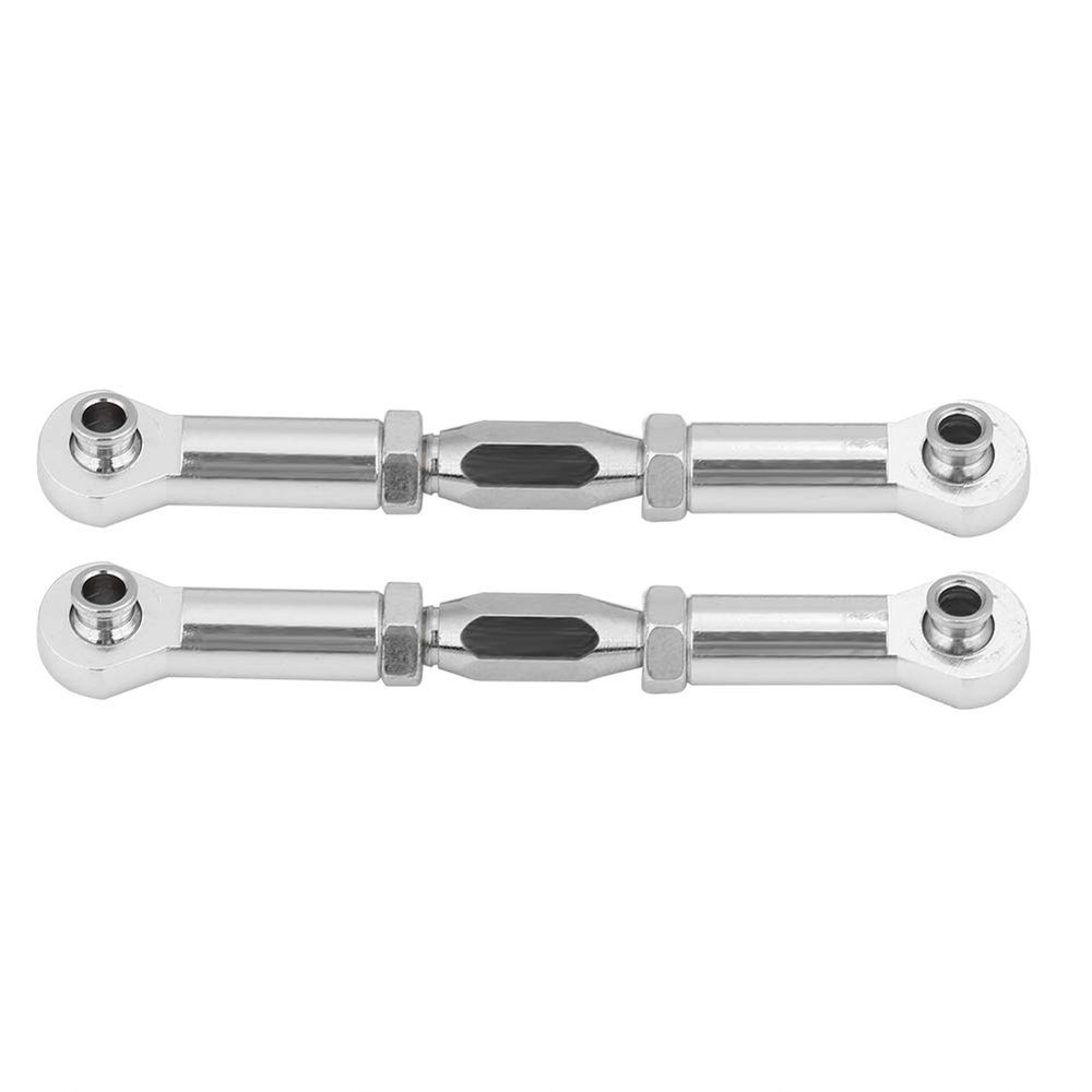 Acouto RC Linkage Machined Aluminium Alloy Linkage Rod RC Car Accessory Servo Rod 94111/94188 - Remote & App Controlled Vehicle (Silver)