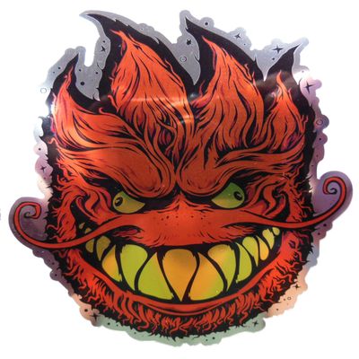 VATH Spitfire Flame Head Handlebar Sticker 79mmW x 90mmH / 3 1/8" x 3 1/2" [C84]