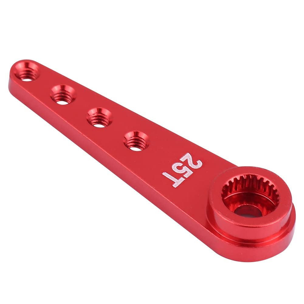 Acouto 25T Servo Arm Machining Aluminium Alloy 25T Servo Arm WPL 1627 RC Truck RC Accessory Remote & App Controlled Vehicle (WPL1627R red)