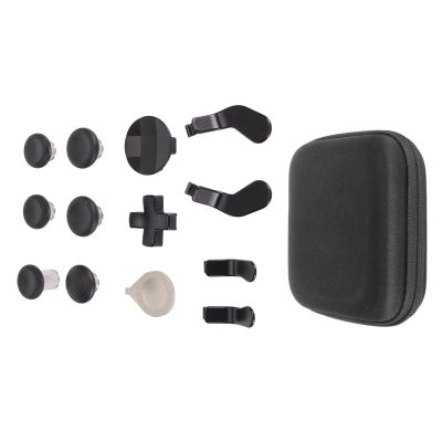 13 in 1 Magnetic Thumbsticks Analog Sticks Replacement Thumbsticks Kit with 6 Swap Joystick, 4 Paddles, 2 D Pads, 1 Tool Metal Thumbsticks(Black)