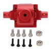 Aluminum Alloy Front and Rear Gearbox, RC Car Upgrade Part for HBX 1/24 2098B Climbing Car, Metal Gear Box with Bearings and Wrenches, Lightweight Durable Replacement for Enhanced (Red) view 1