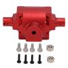 Aluminum Alloy Front and Rear Gearbox, RC Car Upgrade Part for HBX 1/24 2098B Climbing Car, Metal Gear Box with Bearings and Wrenches, Lightweight Durable Replacement for Enhanced (Red) view 3