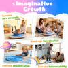 Maze Balance Board for Kids, 3 Replaceable Labyrinth Boards 140lbs Capacity - Sensory Integration & Proprioceptive Training Wobble Board for Therapy/Ski/Surf Prep view 3