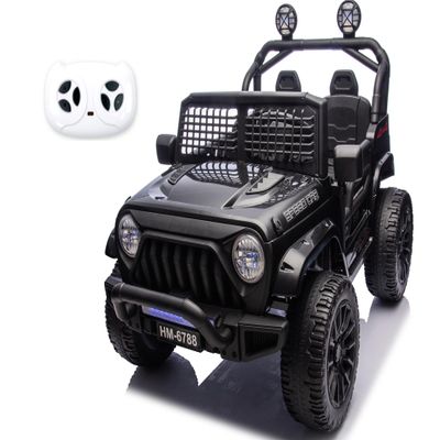 24V Ride On Car, Electric Car for Kids, Ride on Toys, Kids Cars with 3 Speeds Adjustable, Bluetooth, Parent Remote Control, Spring Suspension, AUX Port-Black