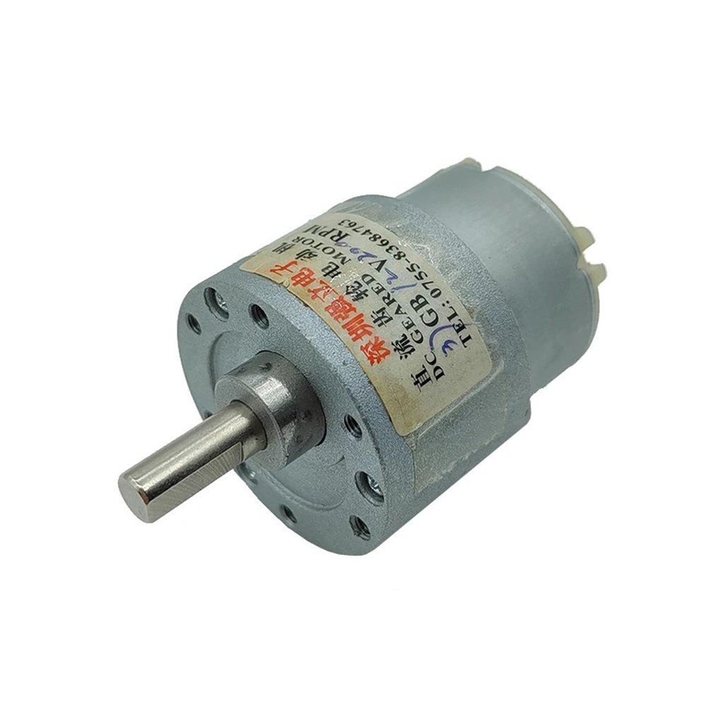 ZGB37 37mm Metal Gear Electronic Starter DC 6V-12V 200RPM Slow Speed Large Torque Gearbox Reduction DIY Robot Car Model Motor Drivers