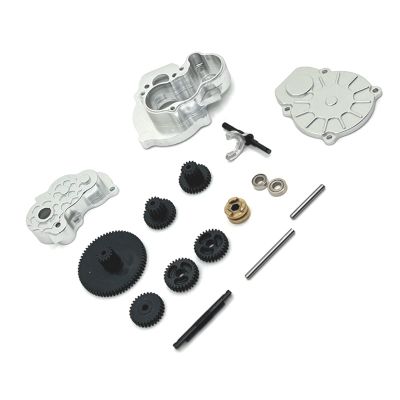Metal Dual Speed Transmission For FMS 1/24 FCX24 for Xiaoqi FCX18 RC Car Parts confident(Silver)