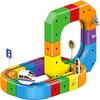 Electric Train Set, Flexible Track Fusion Train Set, DIY Race Car Track Building Kits with Train and Traffic Signs, for 4-10 Year Old Boys Girls Christmas Birthday Party Gifts (51pcs) view 1