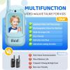 Video Walkie Talkies for Kids 2 Pack: Rechargeable Toys with HD Camera, Voice Changer & Long Range, Ideal Gifts for Boys & Girls Ages 3-12 for Camping, Hiking, Outdoor Play (Blue+Blue) view 2