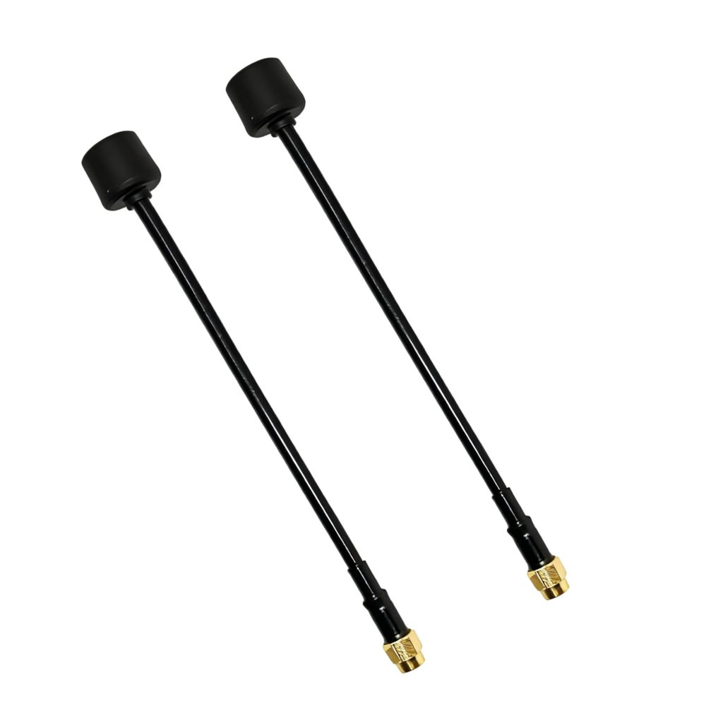 2PCS 5.8GHz Long Range FPV Antenna, 2.5db High Gain RHCP SMA Male Antenna Compatible with FPV RC Drone & Transmitter (2PCS-UP155R)