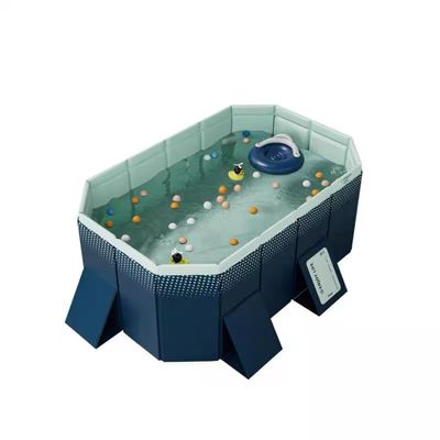 1.8m PVC Folding Pool - Blue - Easy Installation - Outdoor Patio Beach Garden - Summer Refresh