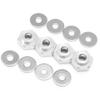 4PCS 12mm to 17mm Hex Wheel Hub Drive Adapter Extension Column Metal Nut Compatible with 1/8 1/10 RC Car Parts Compatible with Various Models(Sliver) view 1