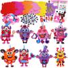 24 Sets Valentines Day DIY Crafts for Kids,Holiday Foam Shapes Monster Valentine Ornaments Craft Art Kits,Make Your Own Monster Craft Bulk for Kids Home Classroom Project Activities Gift Exchange view 1