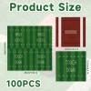 100 Pcs Football Napkins, Disposable Cocktail Dinner Paper Napkins, Football Birthday Party Decorations, Game Day Sport Events Celebration Party Decorations, Footballs and Field Design view 2