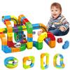 Magical Track Car Toys for Kids: Flexible Race Tracks with Mix-and-Match Cubes, DIY Magic Cube with Rechargeable Car & Traffic Signs for Interactive Fun Play, Gifts for Toddlers 3-8 (123 Pcs) view 1