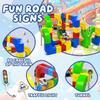 Magical Track Car Toys for Kids: Flexible Race Tracks with Mix-and-Match Cubes, DIY Magic Cube with Rechargeable Car & Traffic Signs for Interactive Fun Play, Gifts for Toddlers 3-8 (123 Pcs) view 3