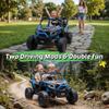JOYRACER 24V Ride on Car for Big Kids 2 Seater Ride on UTV Off-Road UTV 4X200W Powerful Motor Kids' Electric Vehicles with Remote Control, Spring Suspension, Led Light, Bluetooth Music, Blue view 3