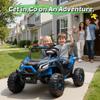 JOYRACER 24V Ride on Car for Big Kids 2 Seater Ride on UTV Off-Road UTV 4X200W Powerful Motor Kids' Electric Vehicles with Remote Control, Spring Suspension, Led Light, Bluetooth Music, Blue view 4