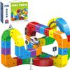 Electric Train Set, 3D Magic Flexible Race Track, DIY Track Fusion Train Set with Train and Traffic Signs, for 4-10 Year Old Boys Girls Christmas Birthday Party Gifts (81pcs) view 1