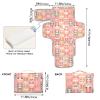Peach Cute Cartoon Animals Reusable Changing pad Baby with Tissue Pocket Portable Changing pad for Baby for Newborns Girl & Boy view 4