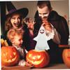 Gcroet Halloween Ghost with Light 8.7 inch Dancing and Speaking Mimicking Ghost Toy with Hanging Rope for Boy Girl Backpack Pendant, Random Face Expressions view 2